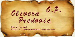 Olivera Predović vizit kartica